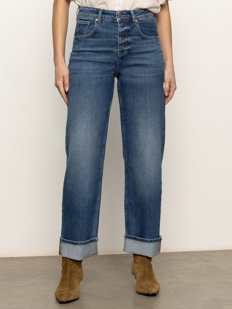 Soleil 90's Straight Jean Indigo Medium