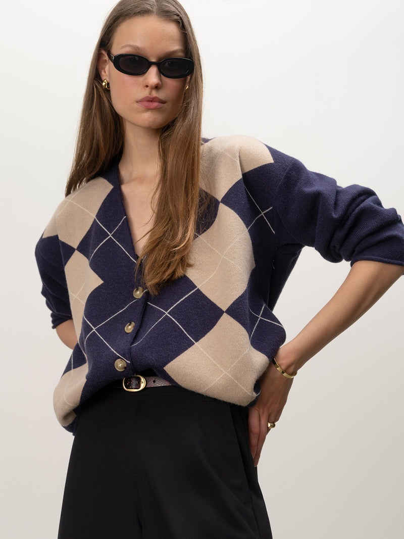 Arden Cardigan Loma Argyle