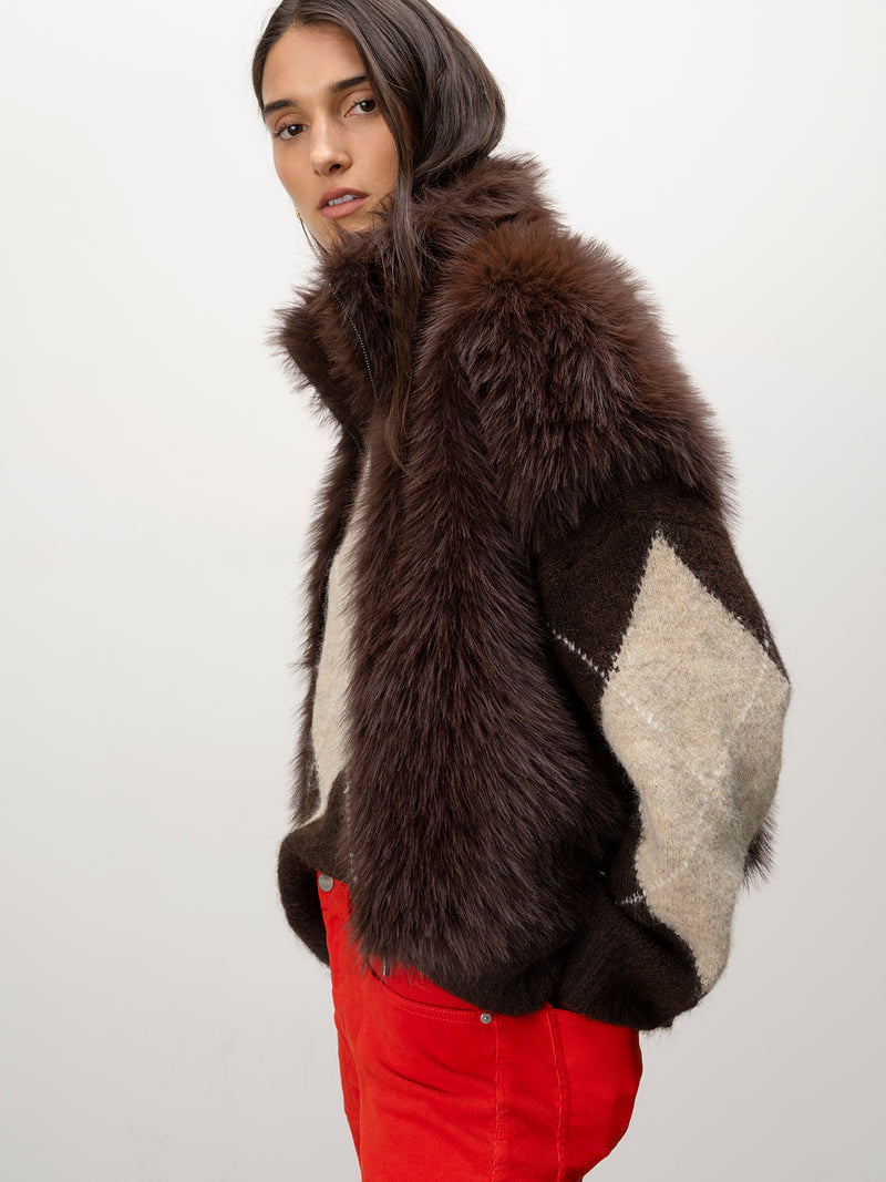 Silky Fur Vest Espresso Martini