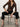 Selena Henley Top Black / Cocoa Powder Stripe