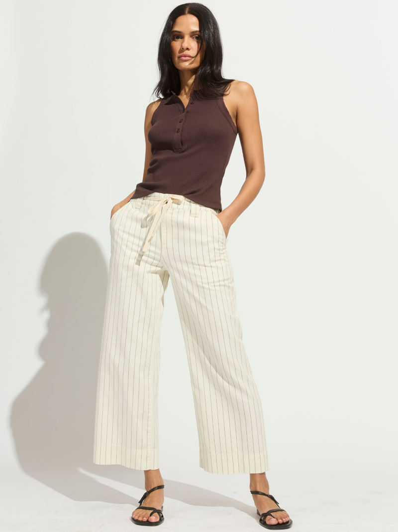 Lily Cropped Pant Setting Sun Stripe