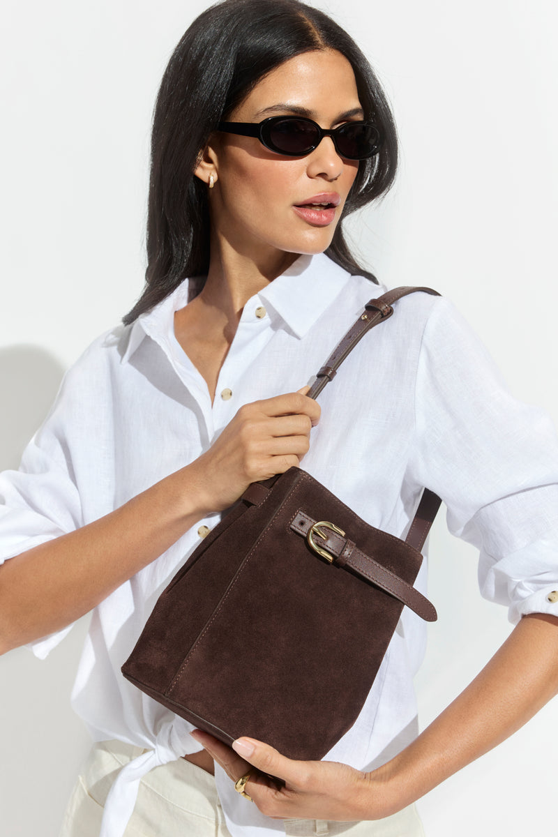 Carolyn Oval Sunglasses in Black alt 1