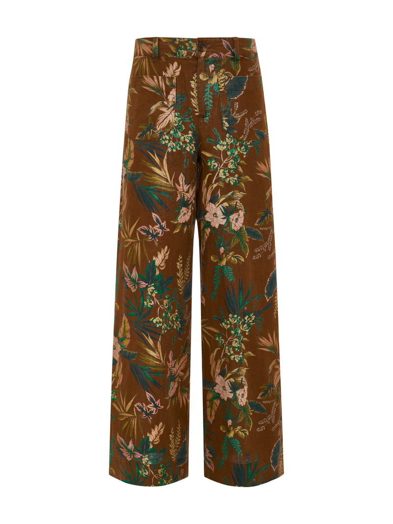 The Linen Marine Wide Leg Pant Vintage Ivy alt 6