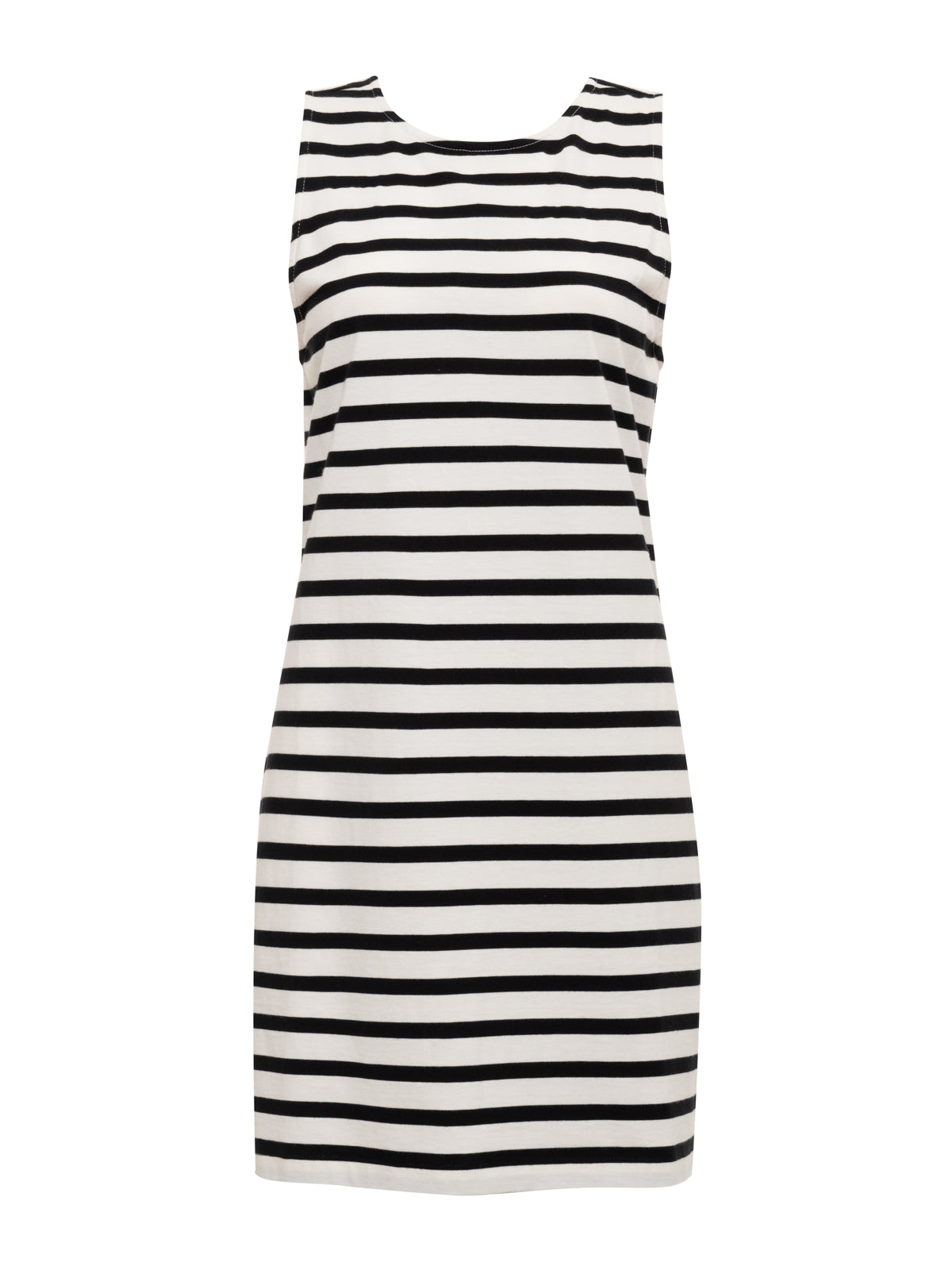 black and white shift dress Sanctuary On The Yacht Shift Dress Women's Dress Chalk/Black Stripe : XL (US 14)