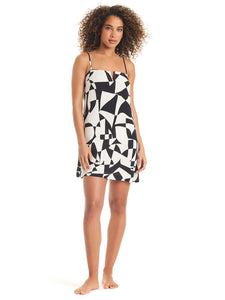 Abstract Island Cover-Up Dress White Sand