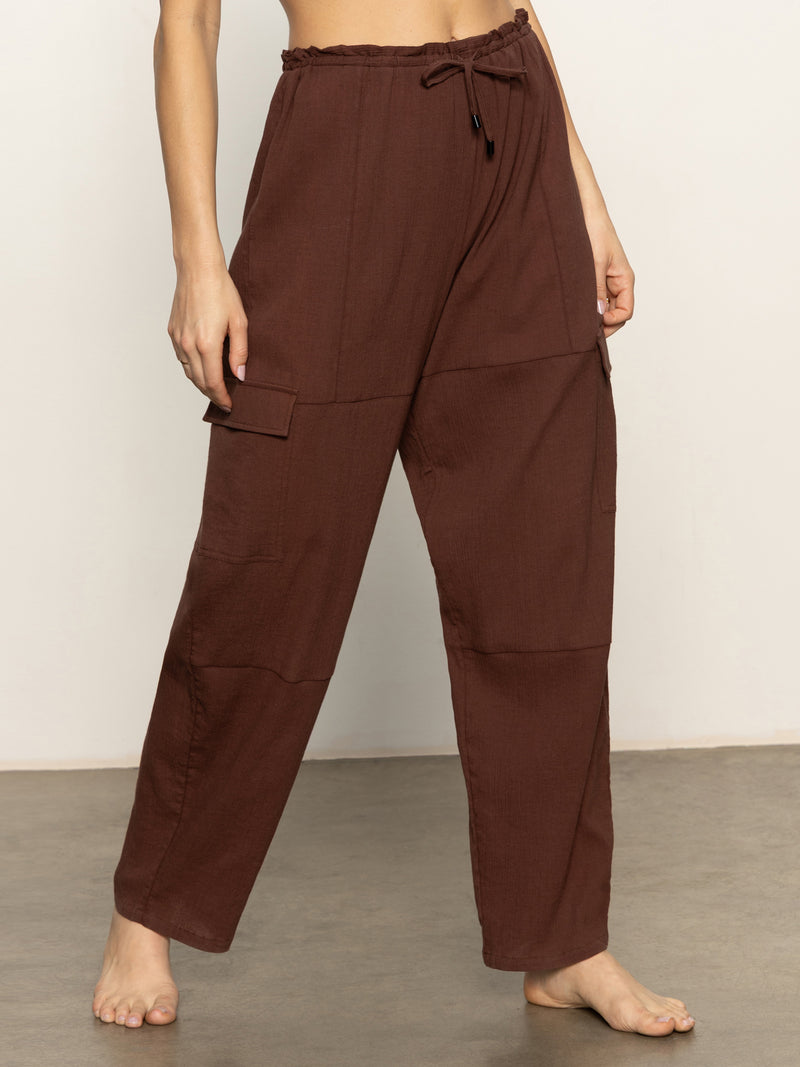Coastal Covers Baggy Barrel Cargo Pant Espresso alt 1