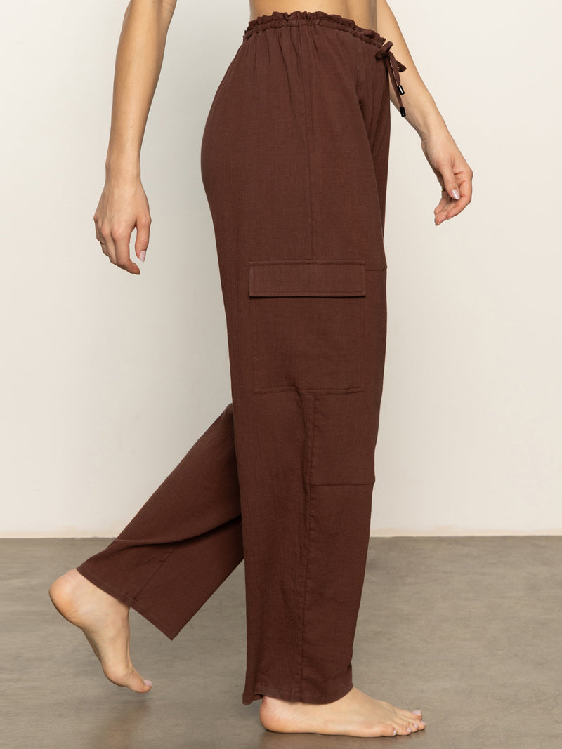 Coastal Covers Baggy Barrel Cargo Pant Espresso alt 3