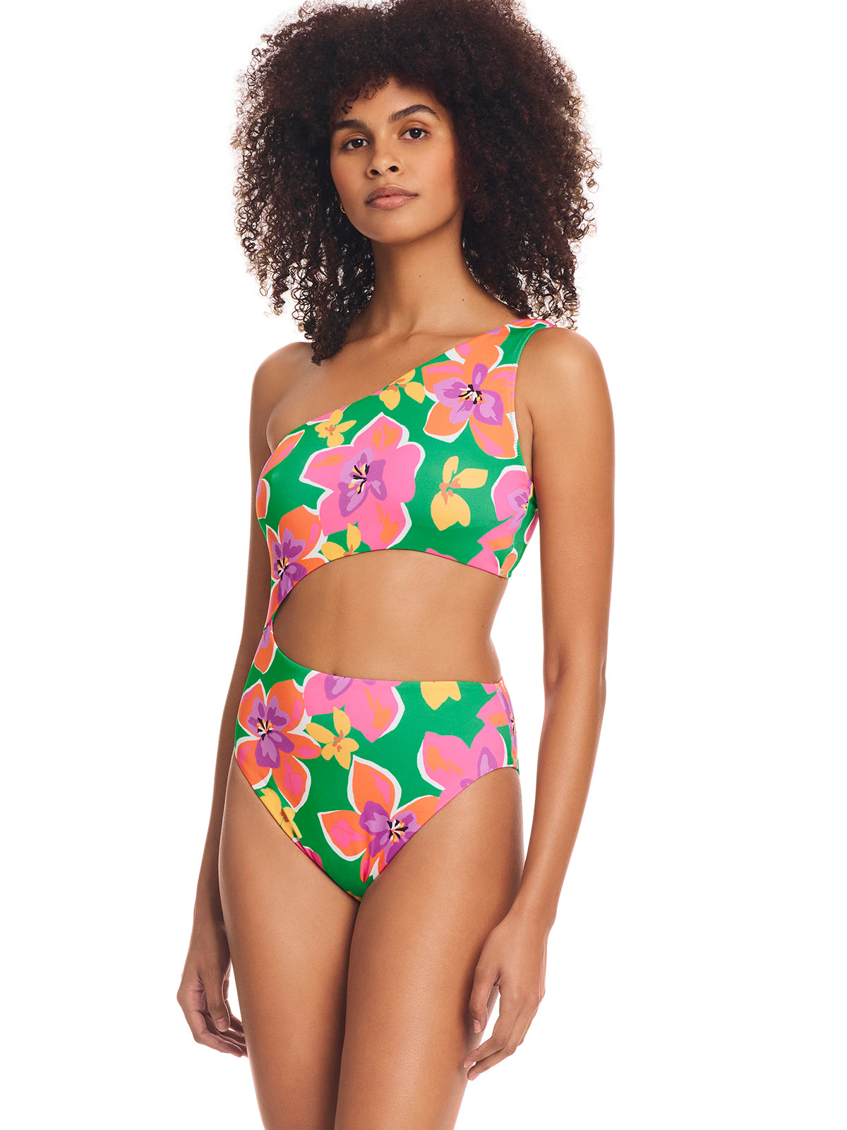 Super Bloom Cutout One-Piece Swimsuit Multi