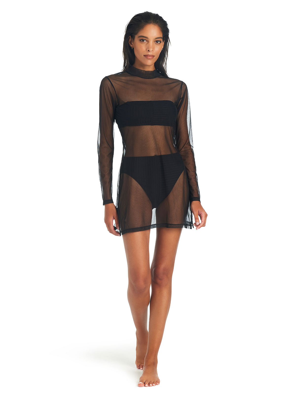 See It Through Cover-Up Dress Black