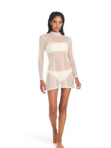 See It Through Cover-Up Dress White Sand