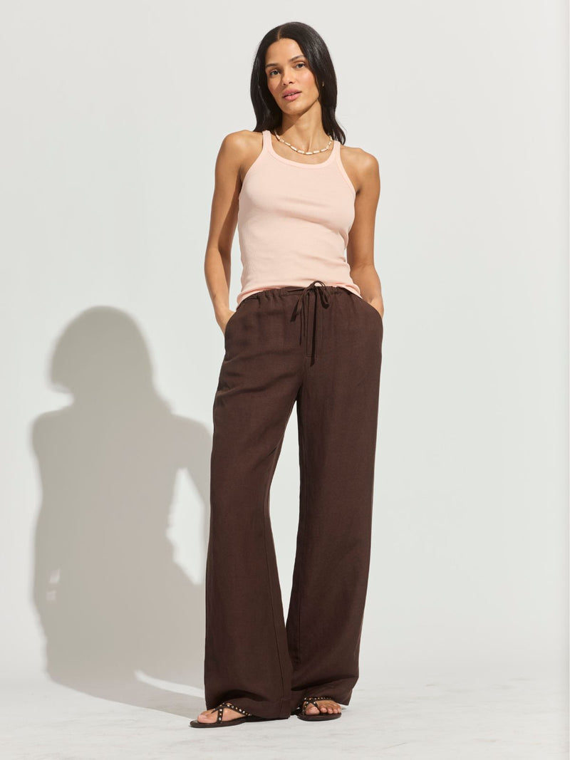 Shoreline Linen Pant Rich Soil alt 6