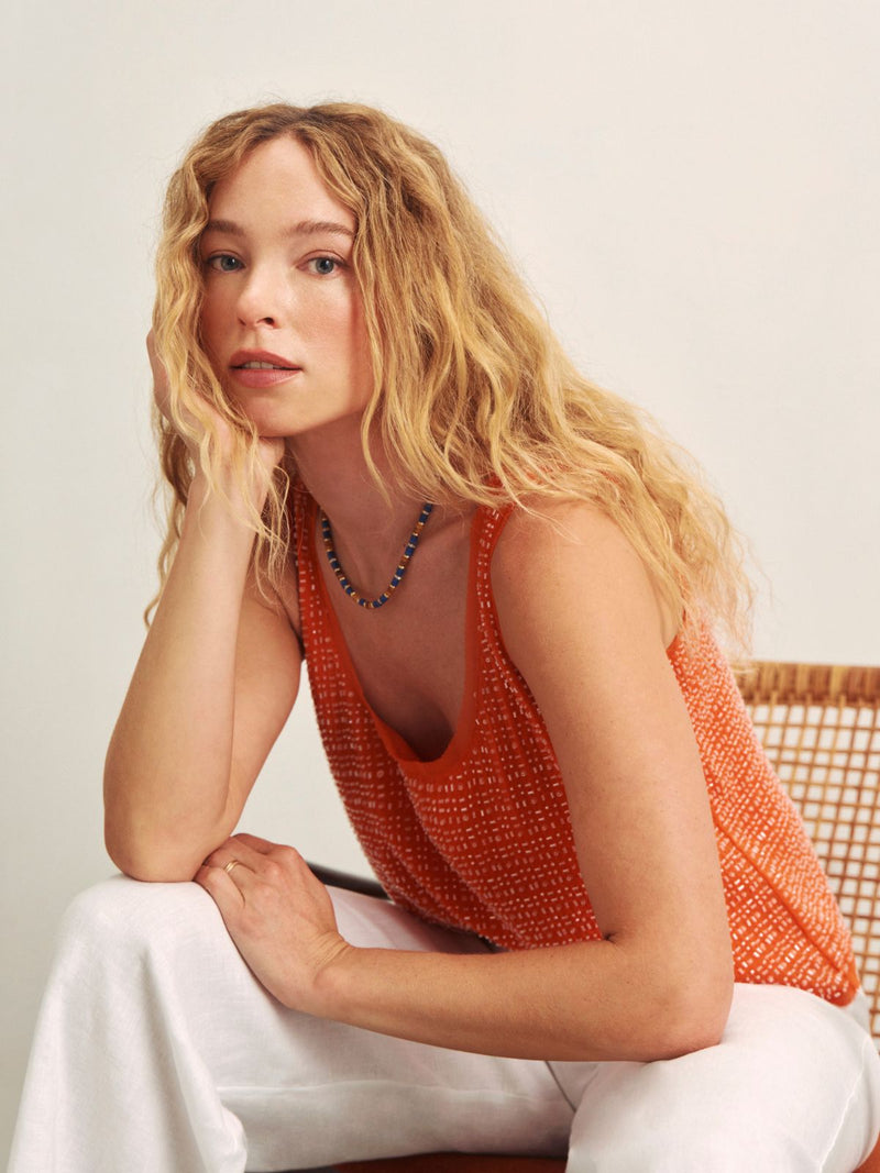 The Becoming Bead Shell Hibiscus Orange