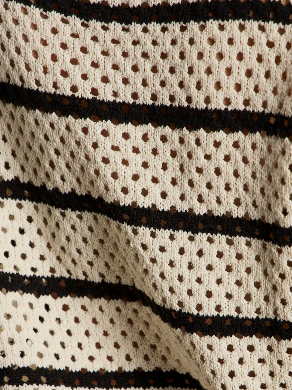 Airy Openwork Sweater Chalk Black Stripe - Sanctuary Clothing