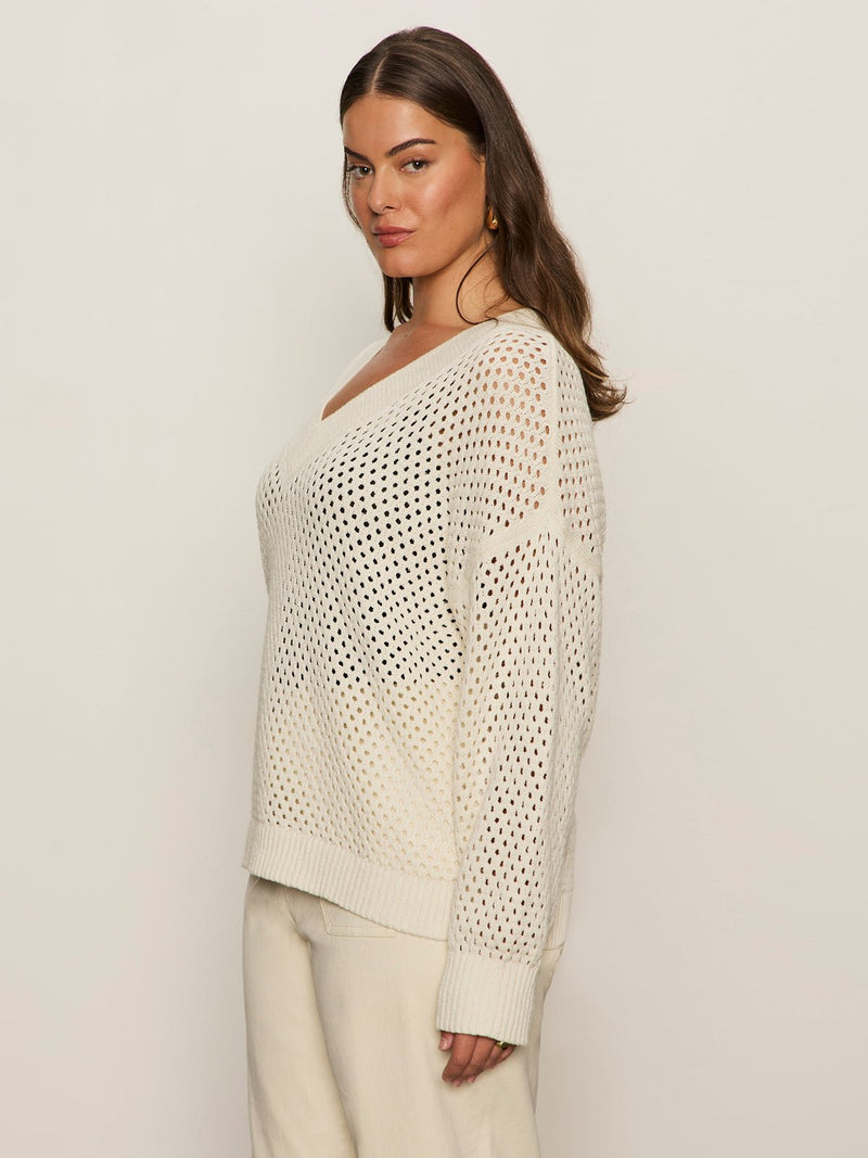 Airy Openwork Sweater Macrame Extended Sizing alt 2