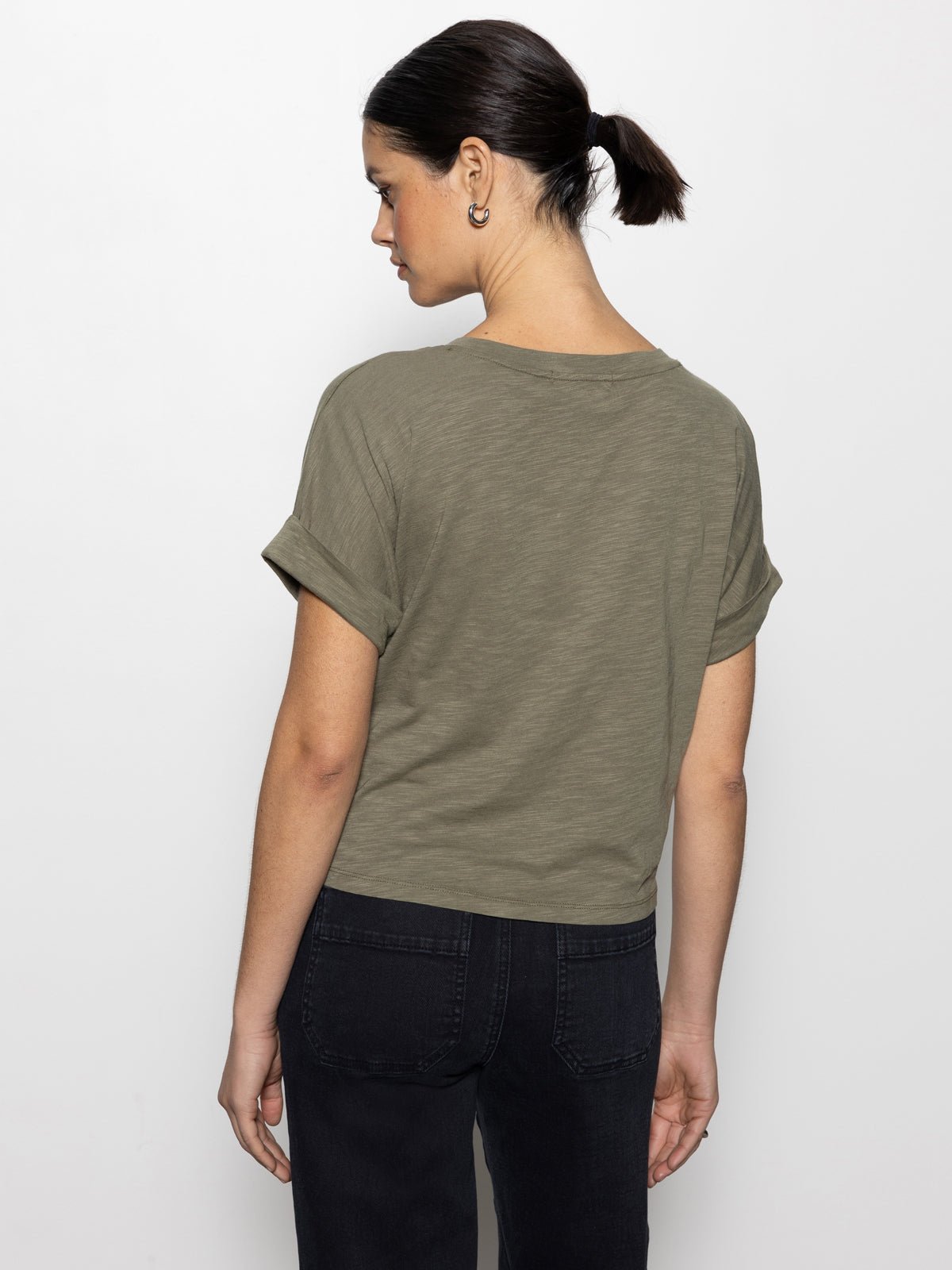 All Day Tie Tee Trail Green - Sanctuary Clothing