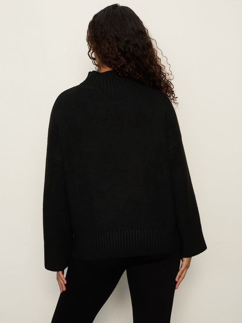 Apres Ski Sweater Black/Aquamarine Petite Sizing alt 2