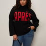 Apres Ski Sweater Black/Mars Red Extended Sizing - Sanctuary Clothing