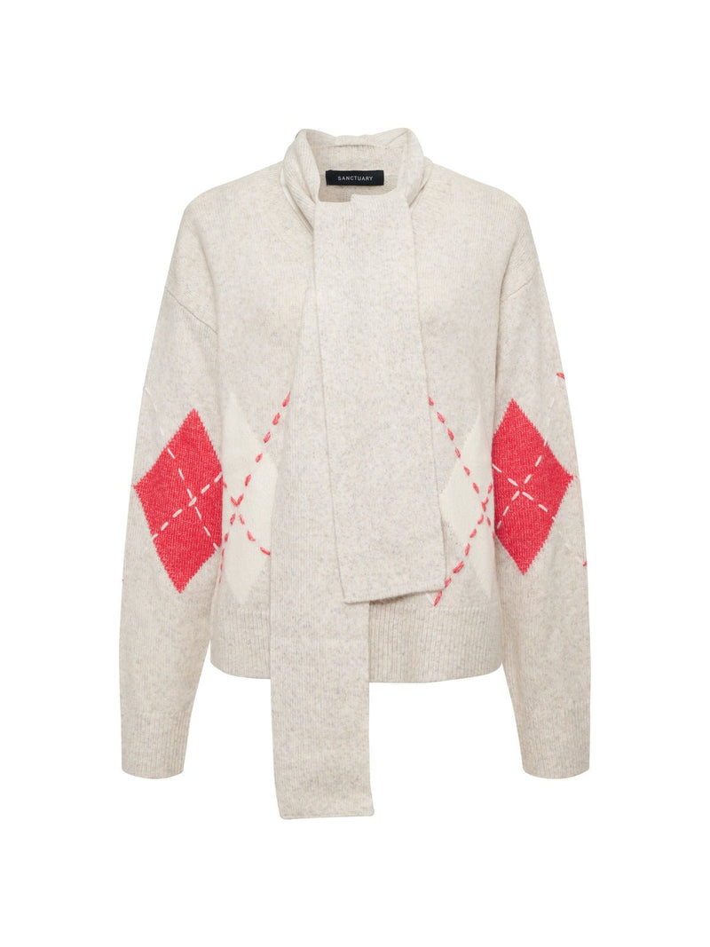 Argyle Scarf Sweater Tulip Multi Argyle alt 6