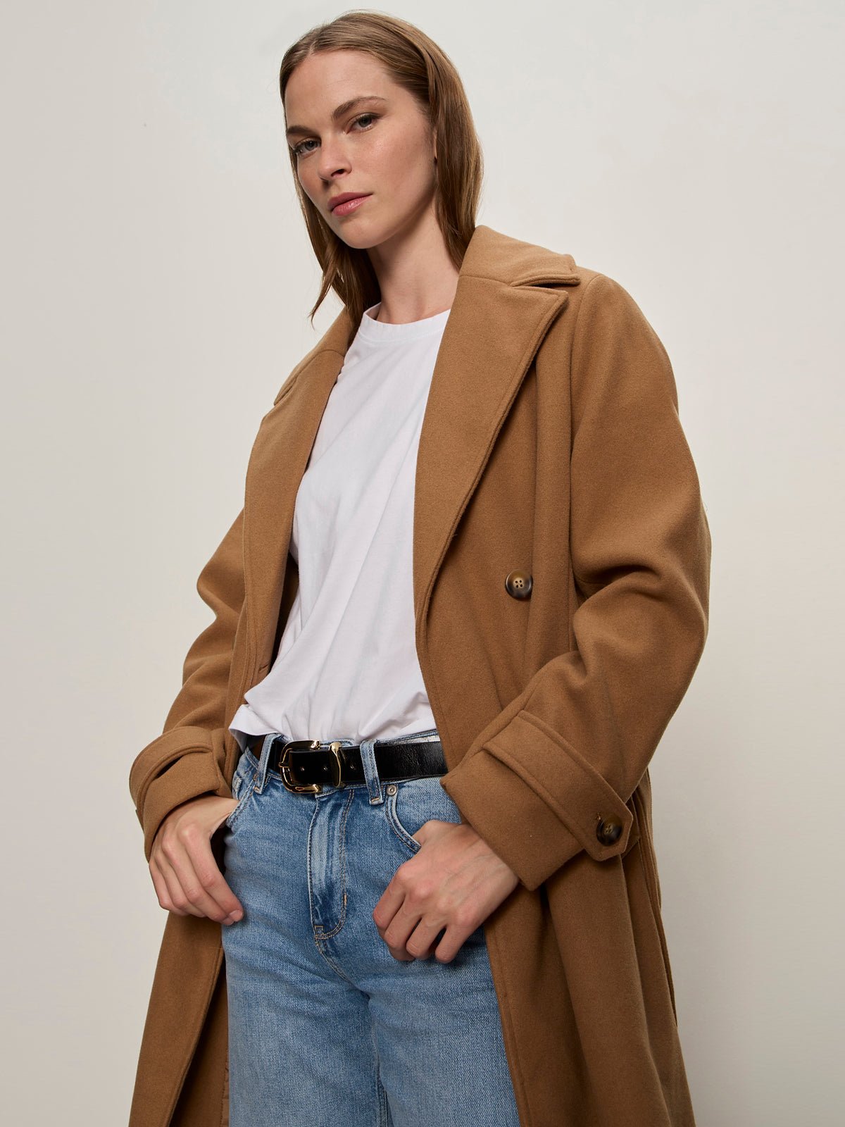 Aria Wrap Coat Camel - Sanctuary Clothing