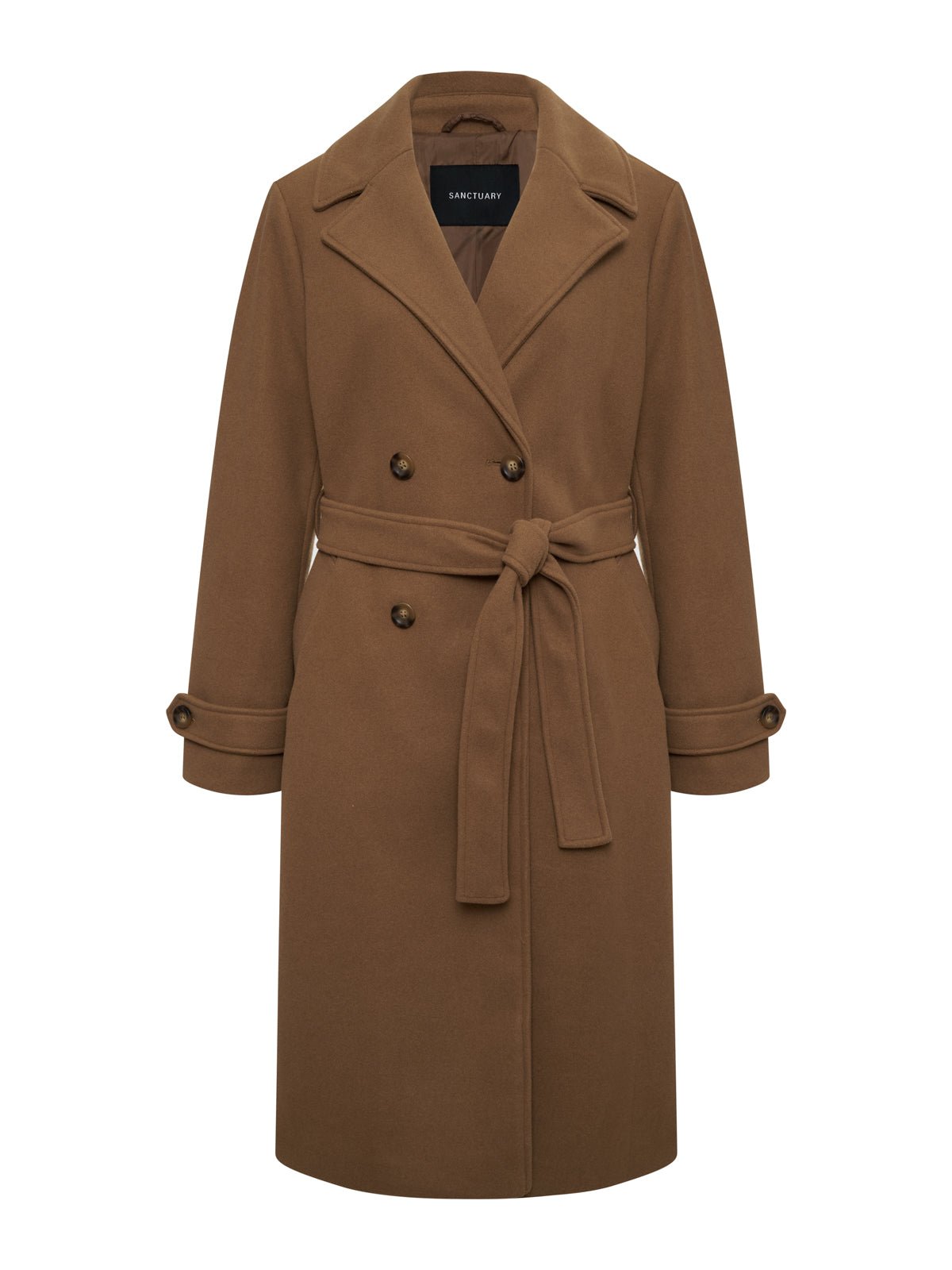 Aria Wrap Coat Camel - Sanctuary Clothing
