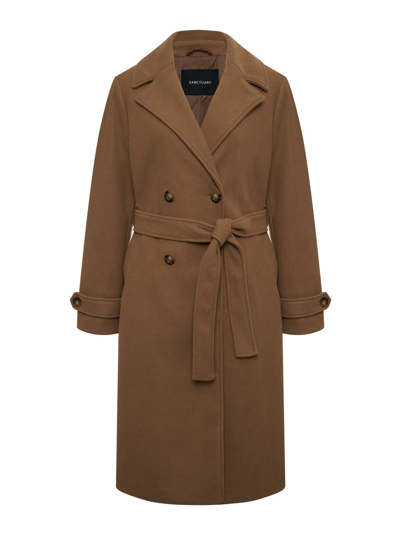 Aria Wrap Coat Camel alt 6