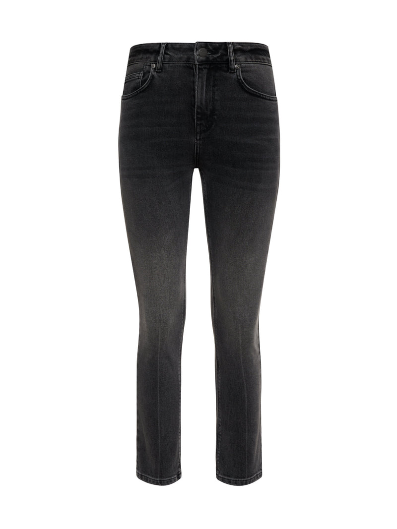 Astra Kick Crop Jean Washed Black Denim alt 5