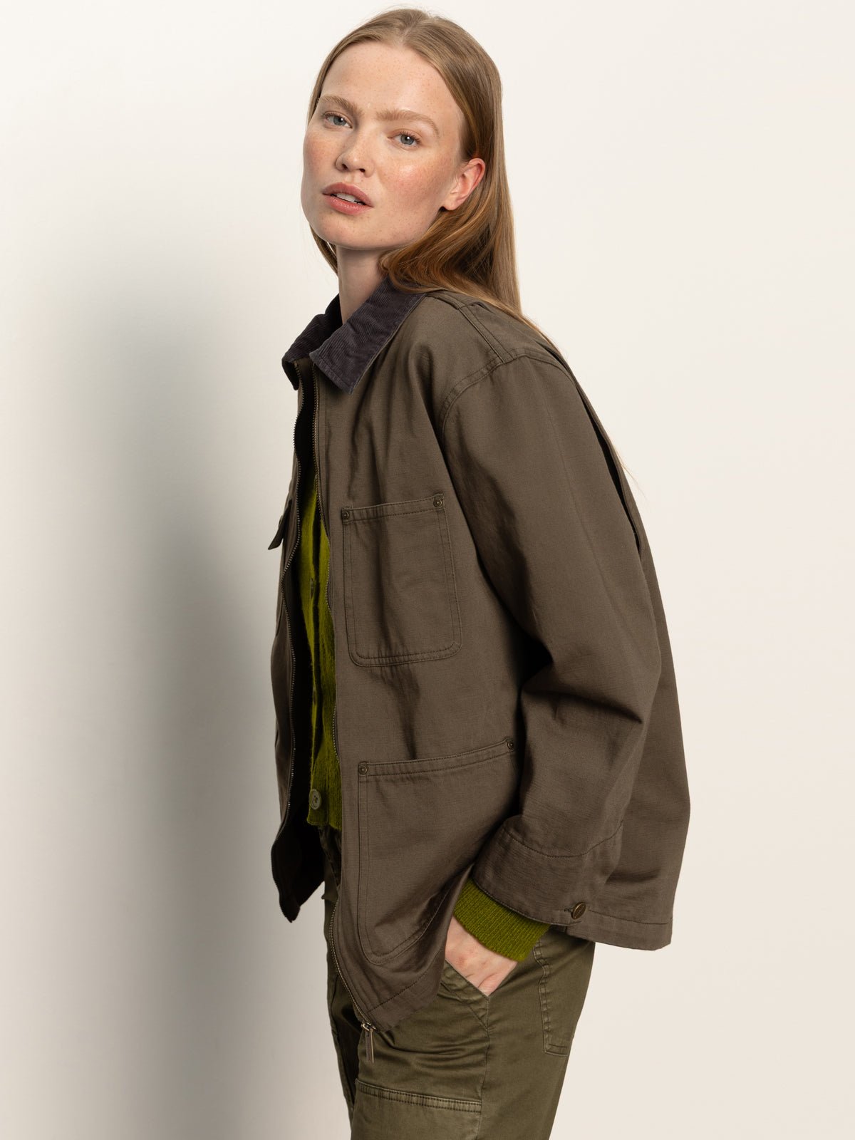 Barn Jacket Burnt Olive - Sanctuary Clothing