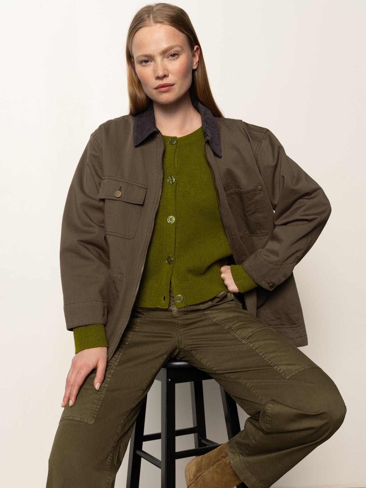 Barn Jacket Burnt Olive - Sanctuary Clothing