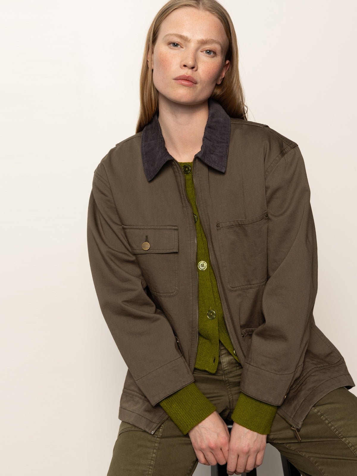 Barn Jacket Burnt Olive - Sanctuary Clothing