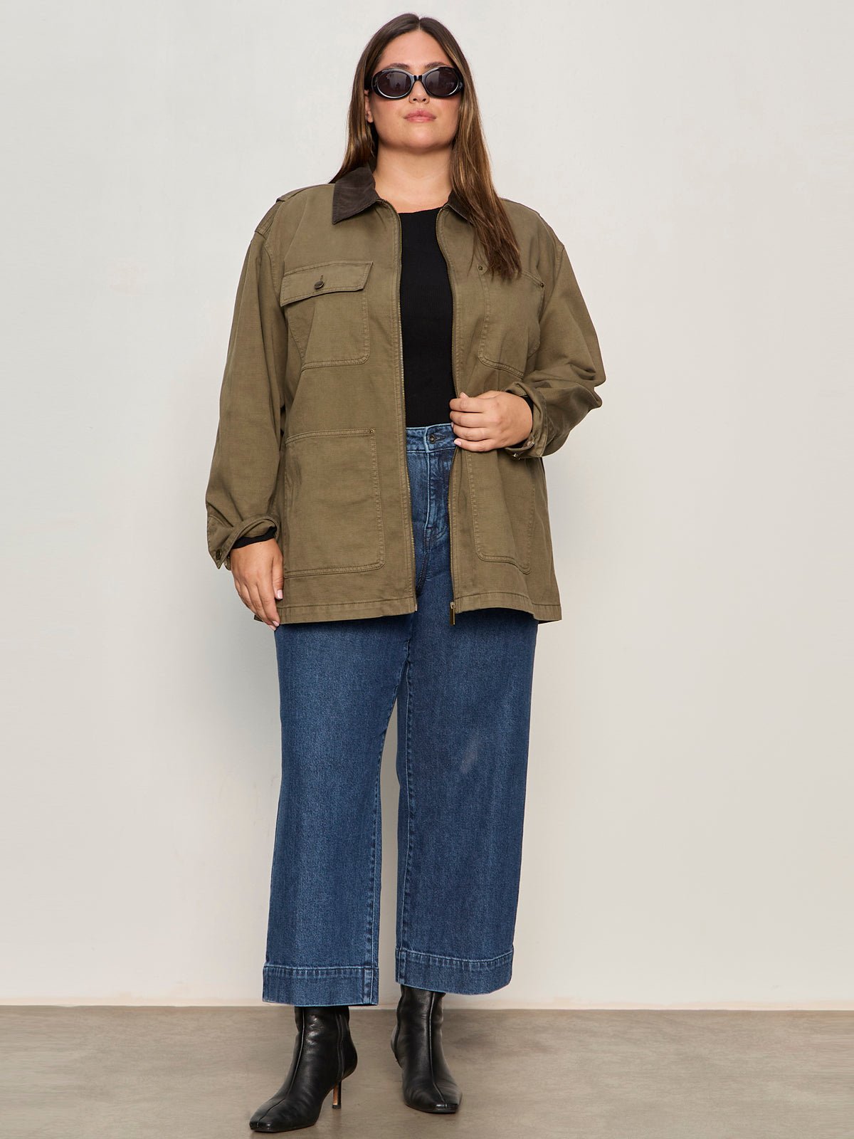 Barn Jacket Burnt Olive Extended Sizing - Sanctuary Clothing