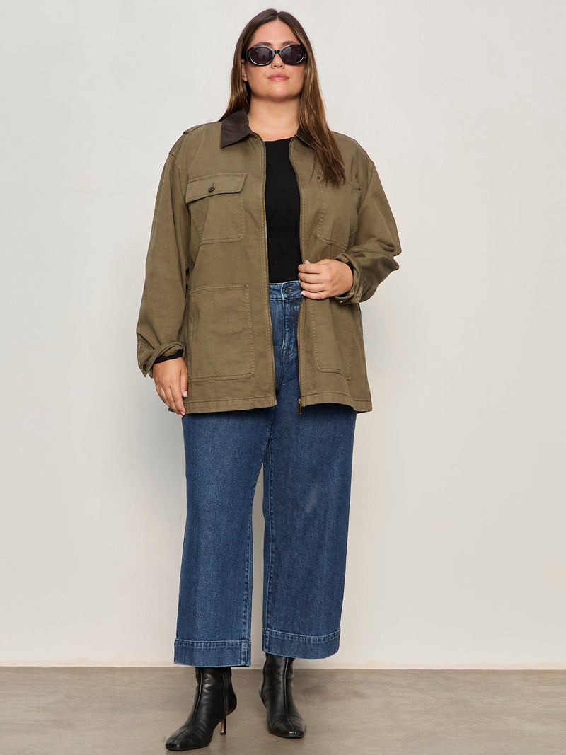 Barn Jacket Burnt Olive Extended Sizing alt 3
