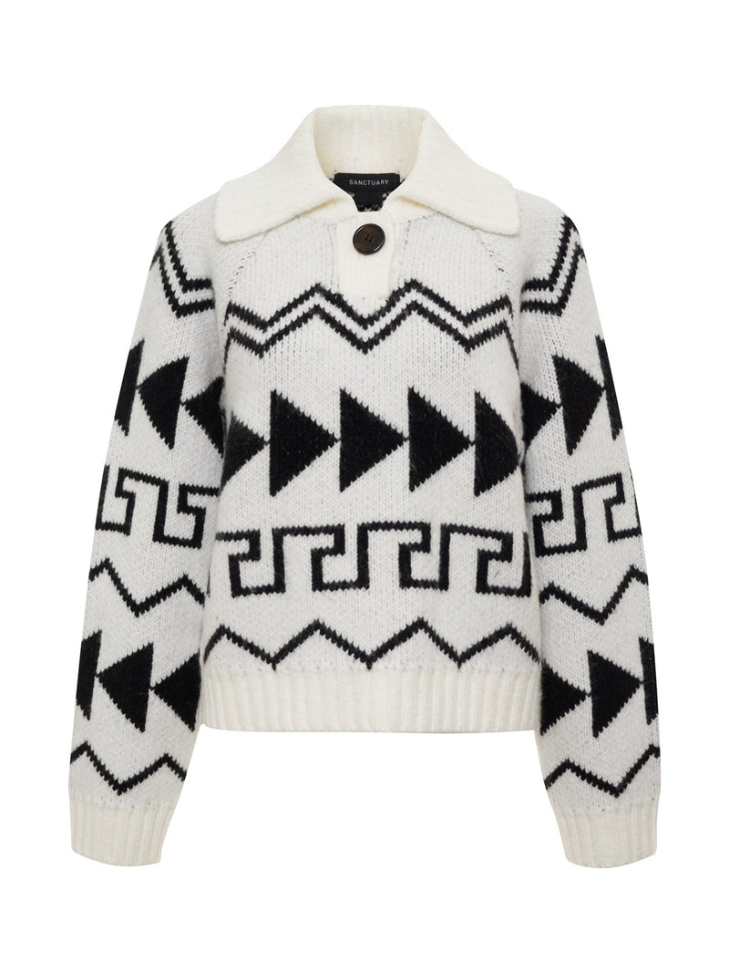 Below Zero Fairisle Popover Chalk And Black Fairisle alt 5