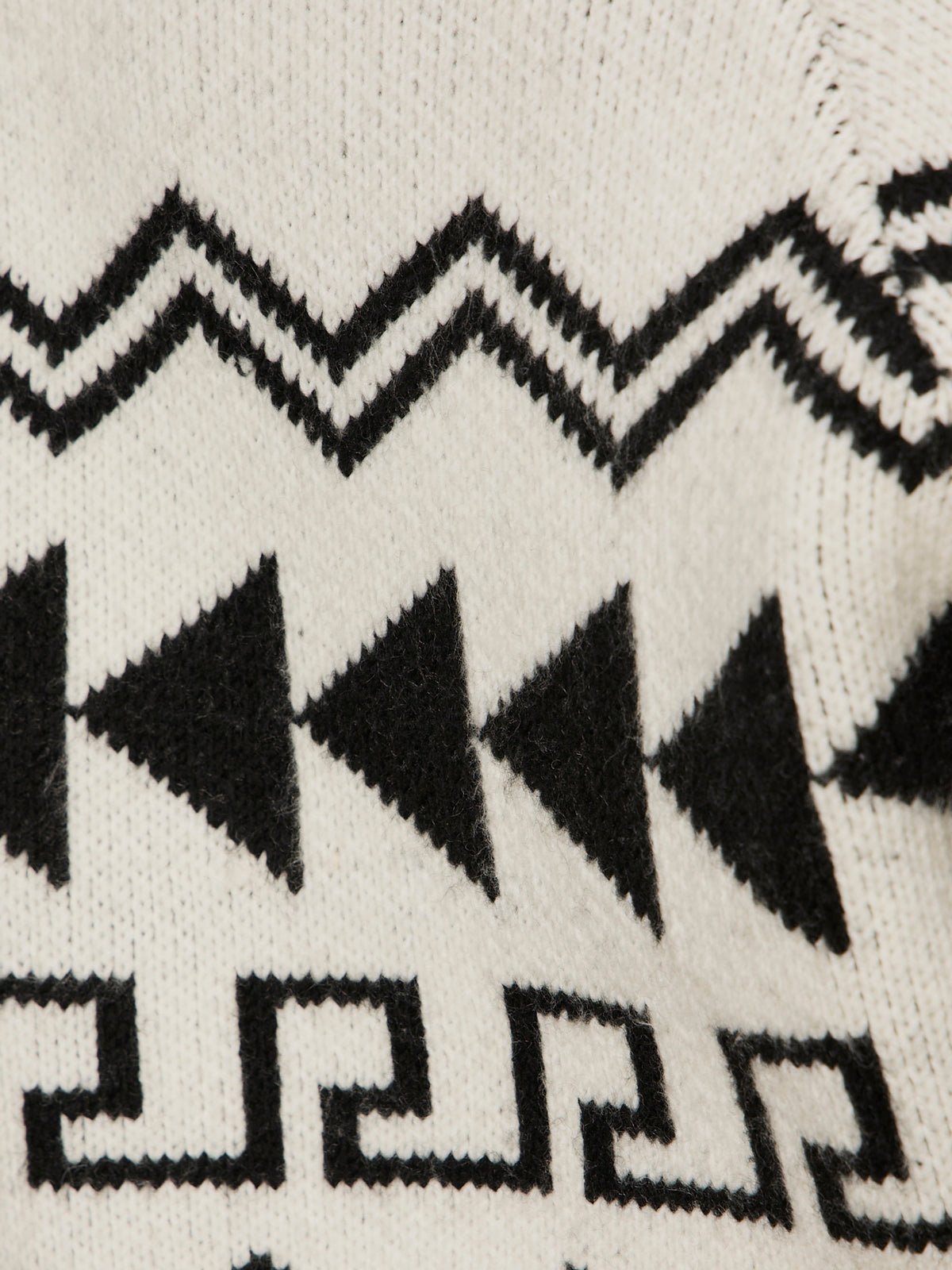 Below Zero Fairisle Popover Chalk And Black Fairisle Extended Sizing - Sanctuary Clothing