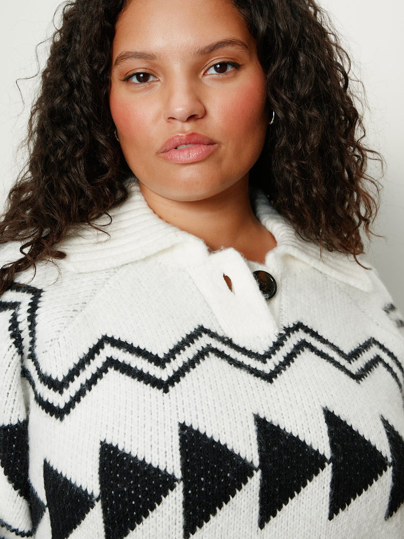 Below Zero Fairisle Popover Chalk And Black Fairisle Extended Sizing alt 4