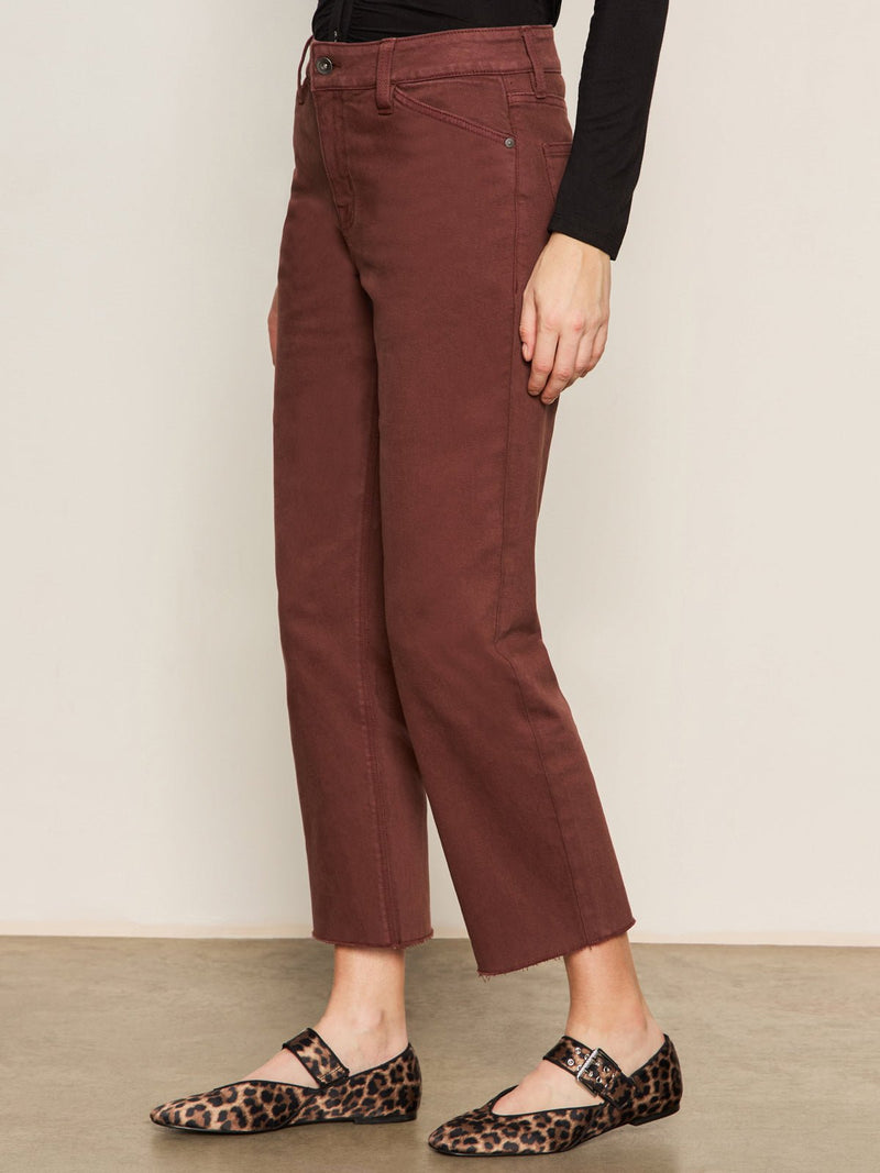 Cadence 90's Straight Crop Jean Chicory alt 1