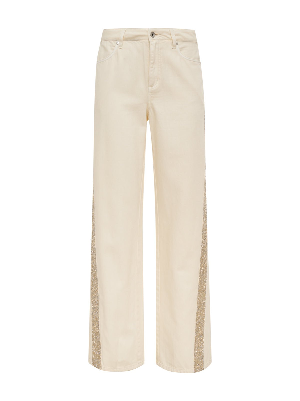 Cadence Shimmer Stripe Jean Vanilla Creme - Sanctuary Clothing