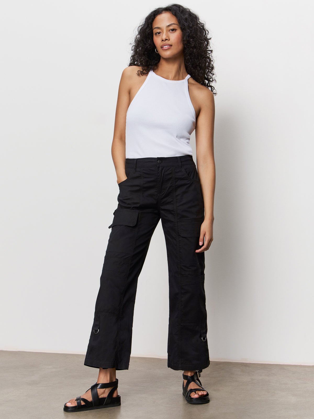 Cali Cargo Standard Rise Pant Black - Sanctuary Clothing