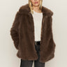 Carmen Fur Coat Morel - Sanctuary Clothing