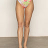 Charming Floral V - Waist High Leg Bikini Bottom White - Sanctuary Clothing