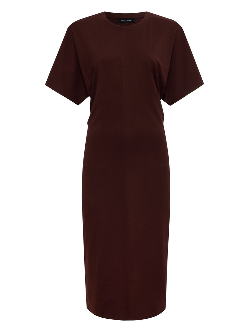 Cinched Waist T-Shirt Dress Chicory alt 6