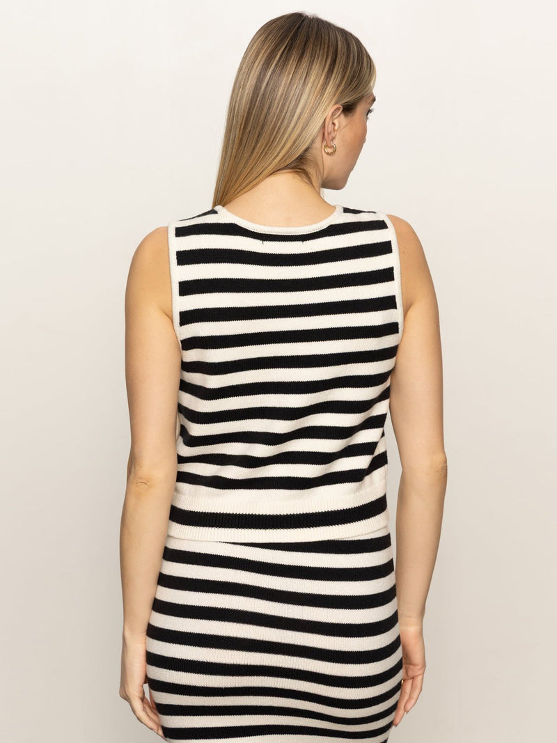 City Summer Tank Black/  Macrame Stripe alt 3
