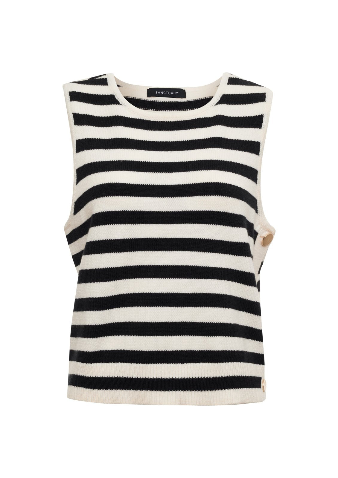 City Summer Tank Black/ Macrame Stripe - Sanctuary Clothing