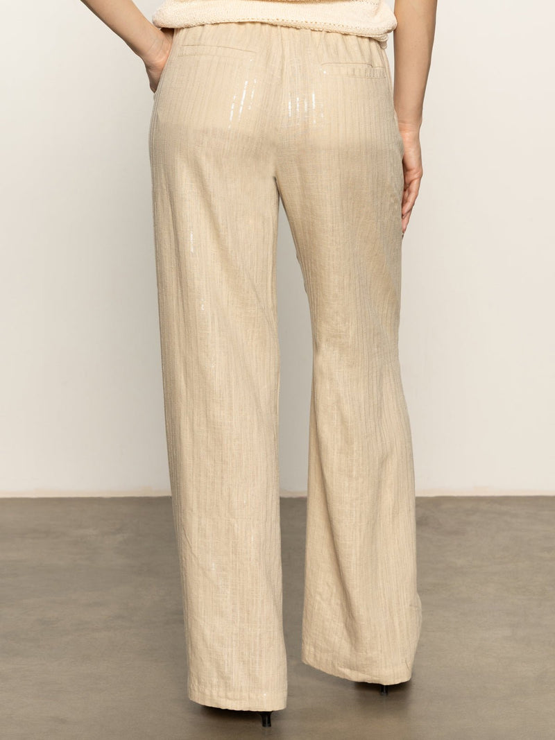 Coastal Semi-High Rise Pant Sand Sequin Stripe alt 2