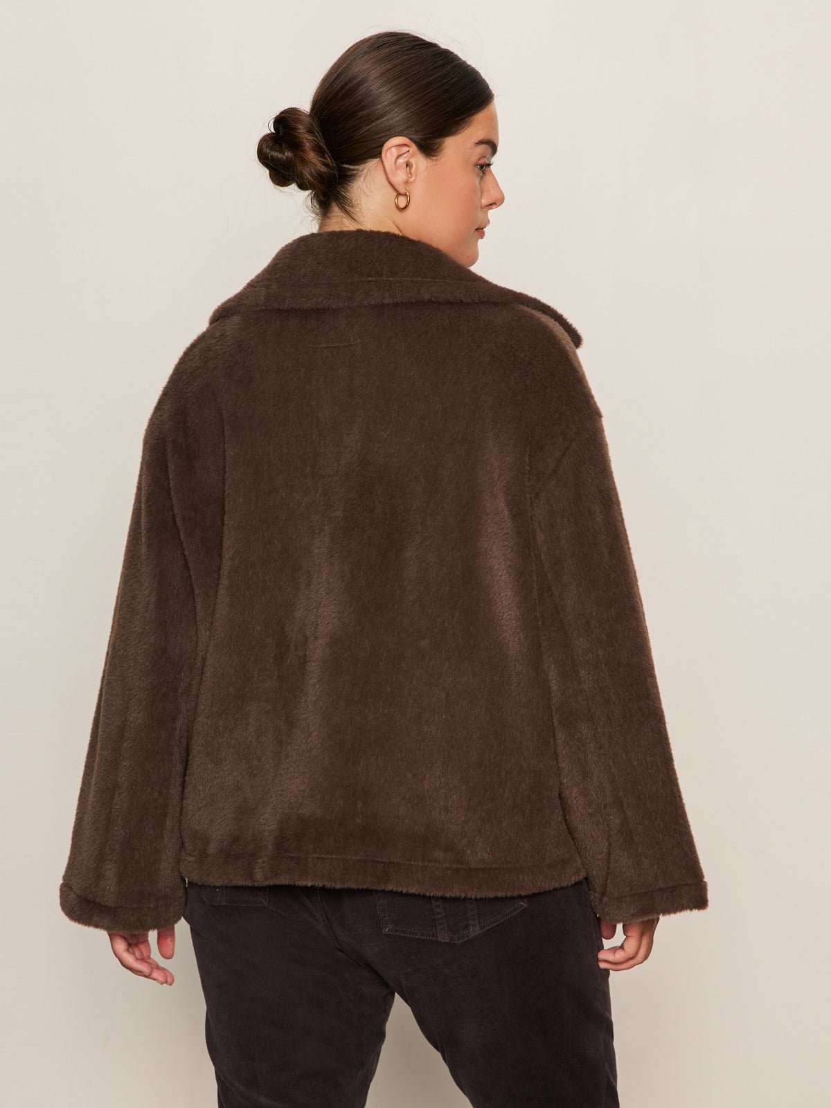Colette Fur Jacket Choco Chip Extended Sizing - Sanctuary Clothing