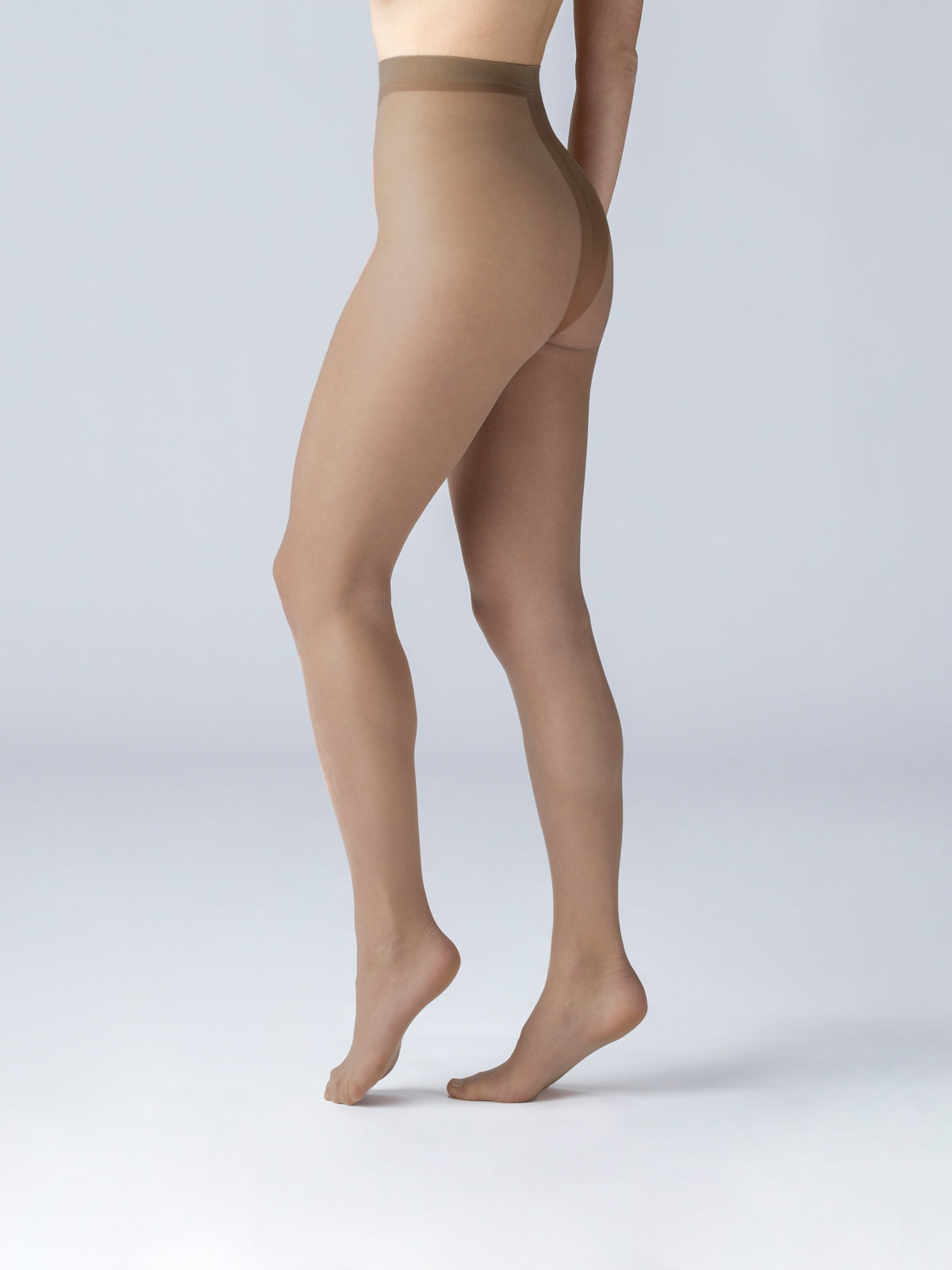 Sheer To The Waist Sheer Tights Almond