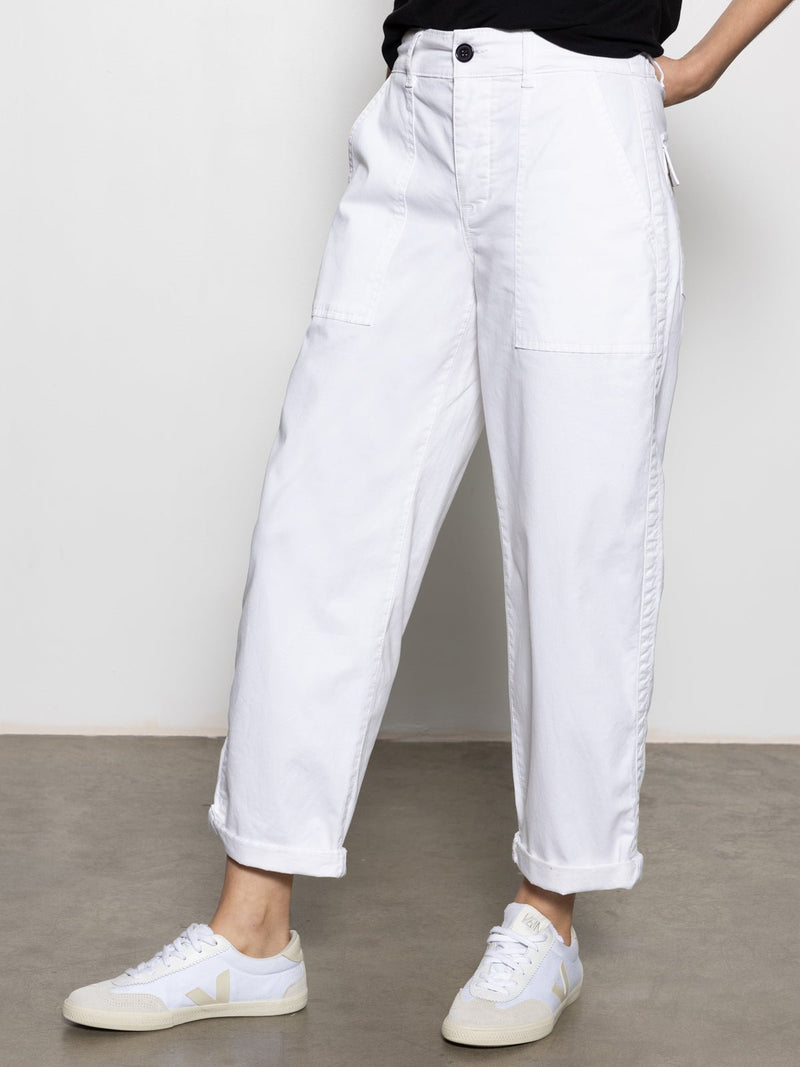Cruiser Chino Semi High Rise Pant Bleached White alt 2