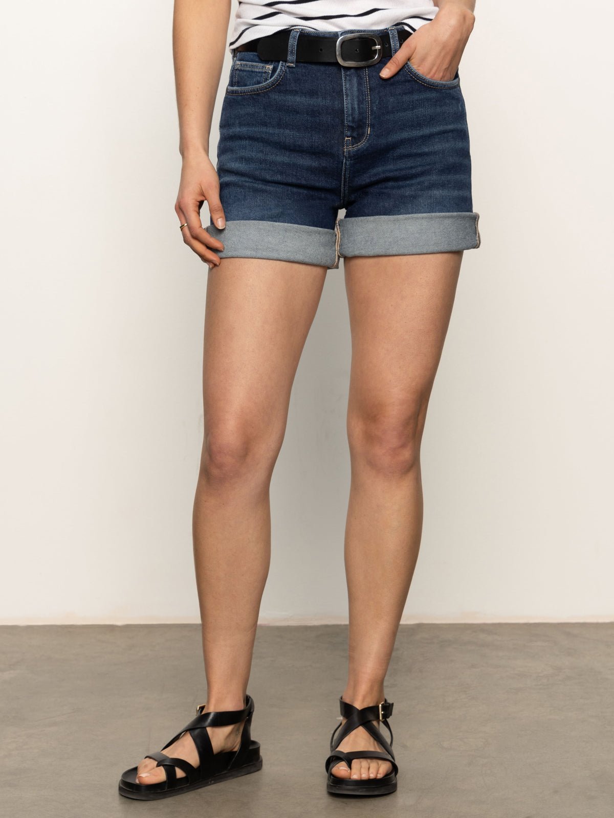 Cuffed Denim Short Dark - Sanctuary Clothing
