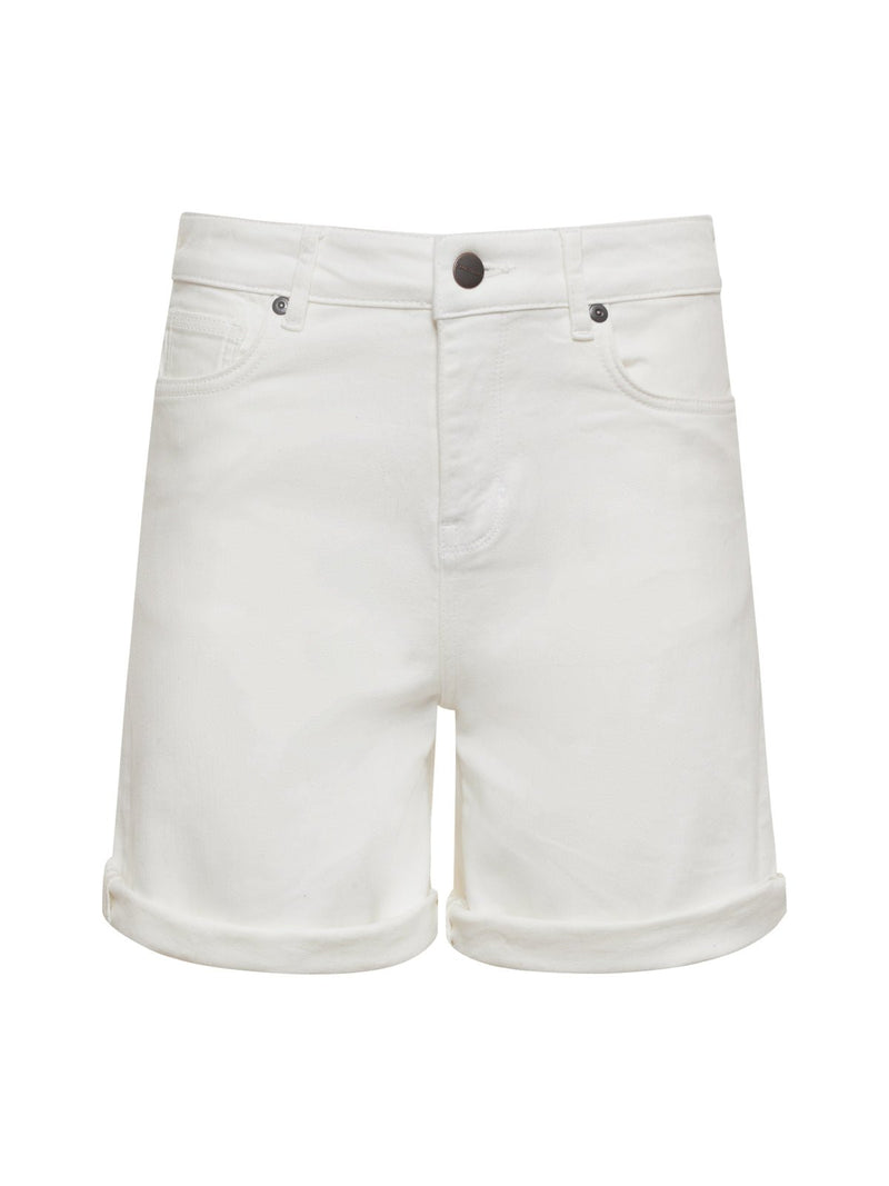 Cuffed Denim Short White alt 5