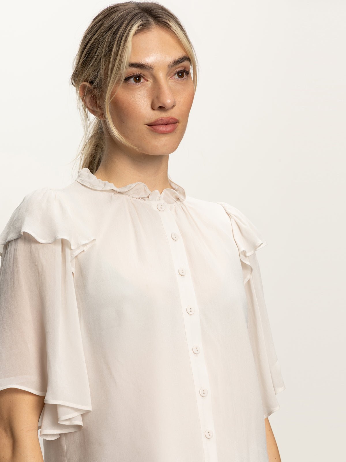 Deja Vu Blouse Light Oat - Sanctuary Clothing