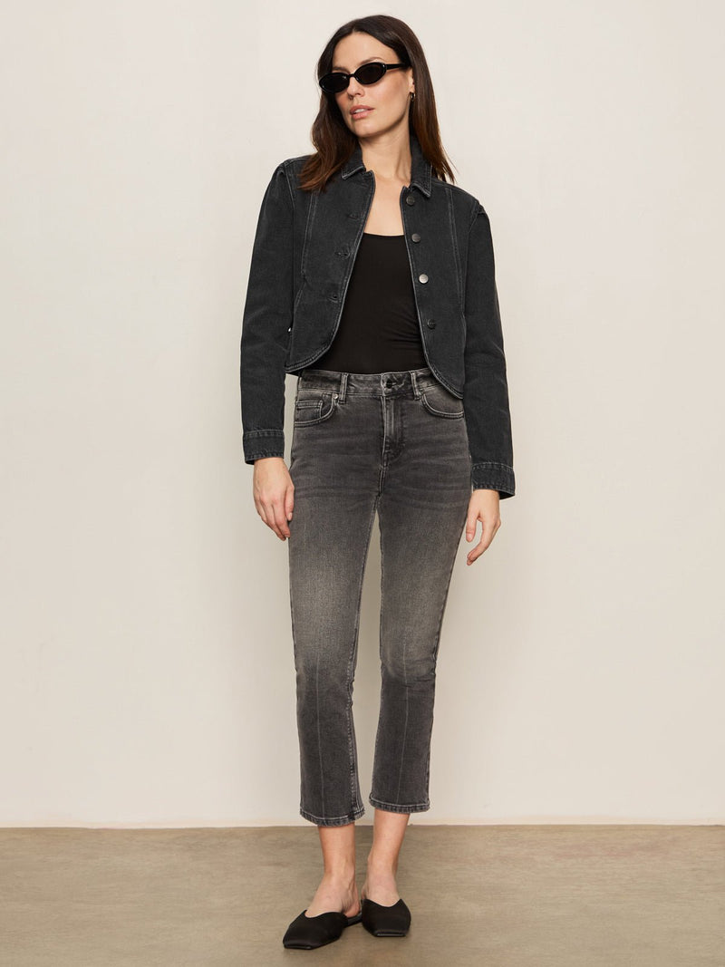 Denim Jacket Washed Black Denim alt 5